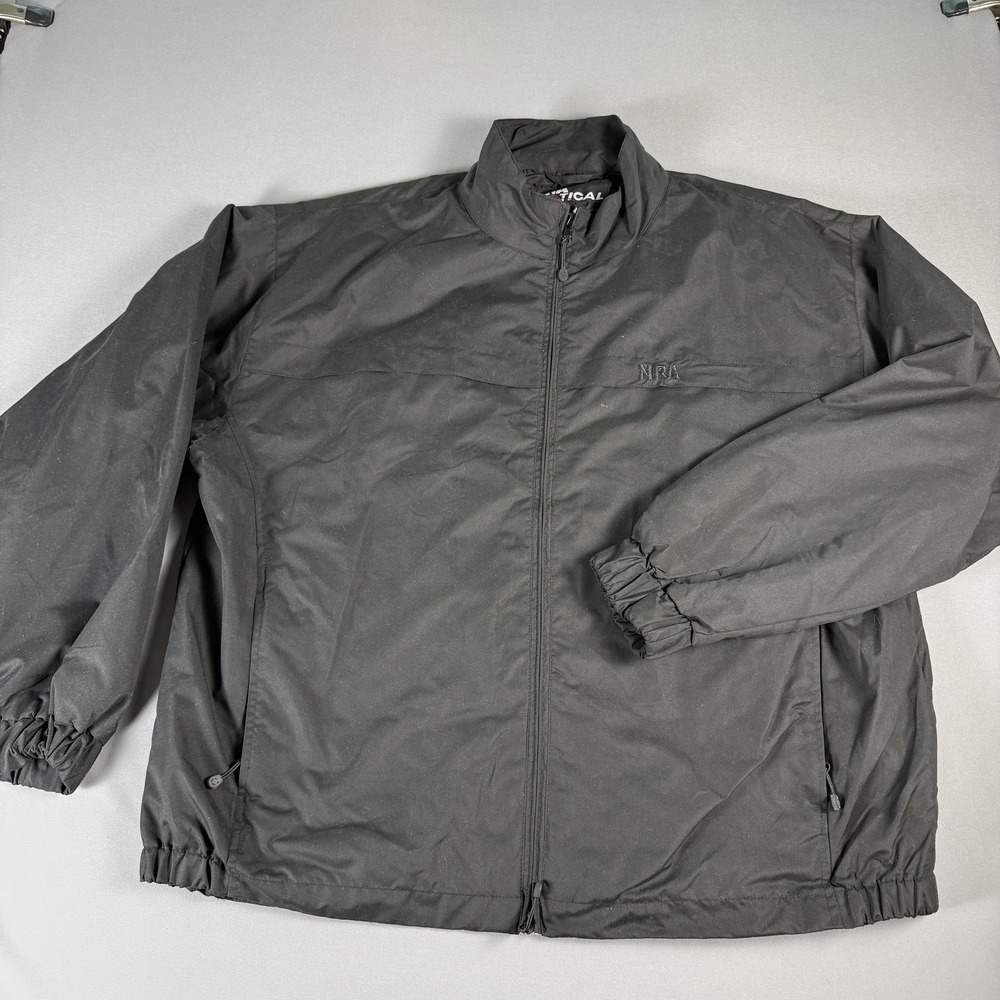 NRA Tactical Jacket Mens 2XL Black Softshell Concealed Carry Pockets Full Zip